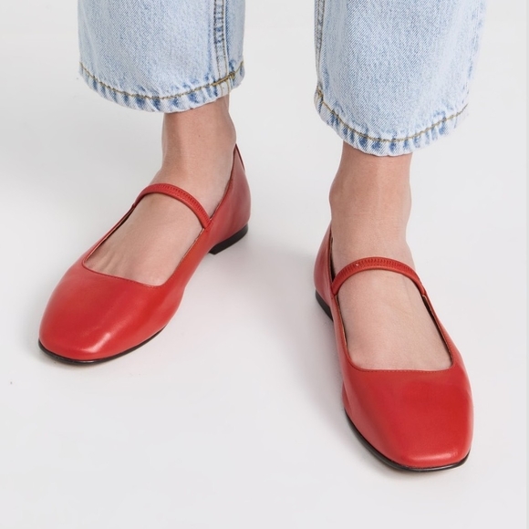 Red Ballet Flats - Picture 2 of 5